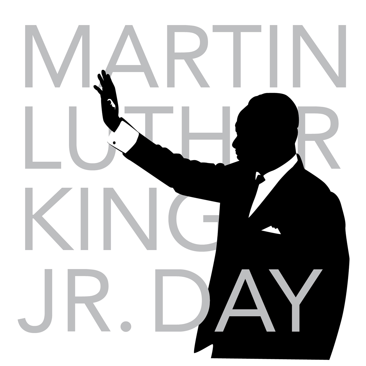 martin luther king clipart black and white